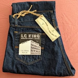 LC King NWT White Oak Cone Denim Jeans 38 x 30